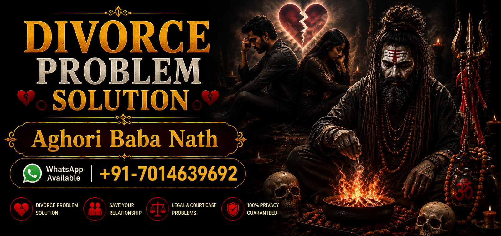 World Famous Aghori Baba Nath +91-7014639692