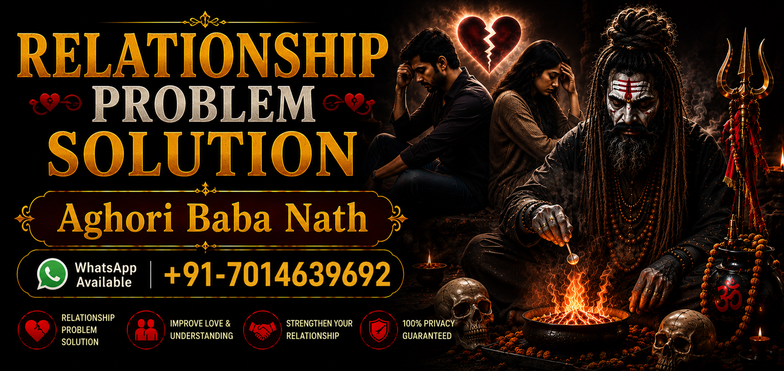 World Famous Aghori Baba Nath +91-7014639692